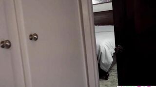 Huge booty teenie stepsister Aubree Valentine was kinky and wanted to do porn