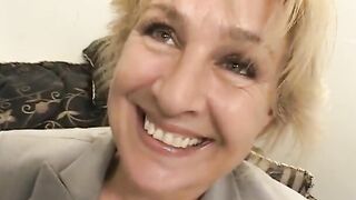 Old thot gets her face and cunt banged! at same time