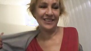Old thot gets her face and cunt banged! at same time