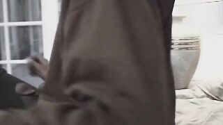 Hot dark hair hoe give bj and takes a rough african penis on
