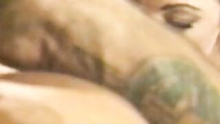 Dude drills and facializes vulgar skank with beautiful boobies