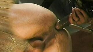 Big Titted dark hair girlfriend allows guy to lick her high-heeled