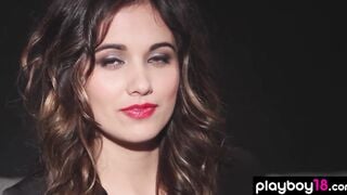 Classy hispanic Bae Anna Capri with long hooters takes off her Bombshell panties