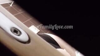 Stepdad spy 18 year old step daughter inside restroom masturbating with toothbrush