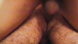A-cup ebony bimbos give guy hand job and sucks smoke on his