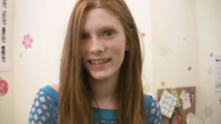 18 Yo Amelia gets naked for the first time inside softcore