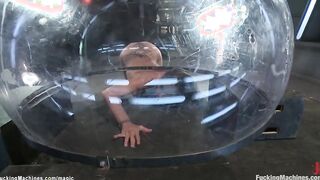 Big breasts bushy blond fucking machine