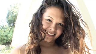 Dark Haired eighteen blows a penis and gets booty slammed