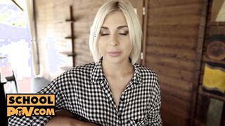 Blonde goddess Nicole Brix will do you if you keep her concealed
