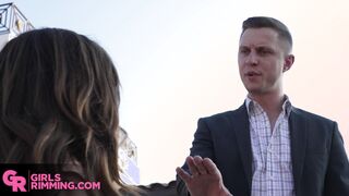 GIRLSRIMMING - Hot rimming action with the sexy milf intruder Aila Donovan