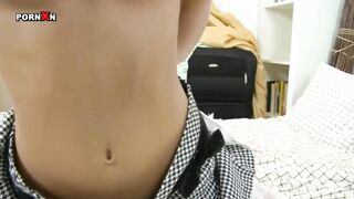 Tiny boobed thin 18 Bae Bryana gets cunt vibrated