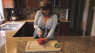 Crushing Food and RUBBING it onto My LONG MILF’S BOOBS