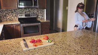 Crushing Food and RUBBING it onto My LONG MILF’S BOOBS