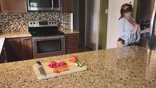 Crushing Food and RUBBING it onto My LONG MILF’S BOOBS