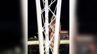 Outdoors – Paulina Gets Naked + Jizzes Behind a Pole on Busy Street