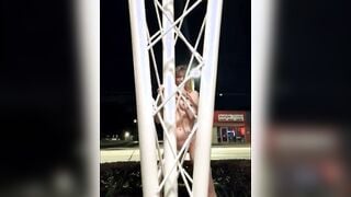 Outdoors – Paulina Gets Naked + Jizzes Behind a Pole on Busy Street