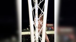 Outdoors – Paulina Gets Naked + Jizzes Behind a Pole on Busy Street