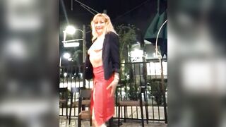 Outdoors Paulina Meeting Nude + Having Fun on Starbucks Patio By Vehicle
