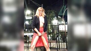 Outdoors Paulina Meeting Nude + Having Fun on Starbucks Patio By Vehicle