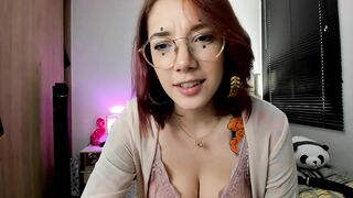 Inked ginger otaku seduces you on her web cam performance