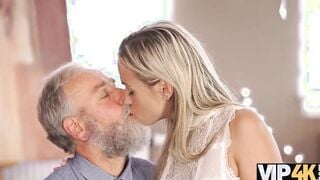 VIP4K. Old geography professor fools around with Vinna Reed