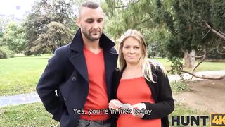 HUNT4K. Loser husband watches how his pregnant wifey gets screwed by stranger