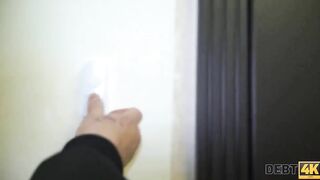 DEBT4k. sluts has no cash to pay debts and the collector fucks her