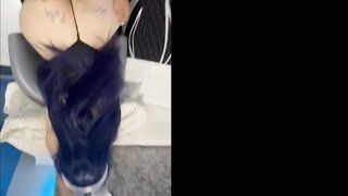 Hinata Hyuga is plowed by a big ebony penis clothed as a bunny chick