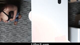 African Teenie Boned inside The Back room For Shoplifting