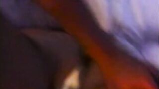 Vulgar red fellatio bimbo deep throats a big thick african pole
