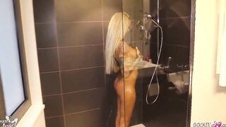 Slender German 18 Anni gets Boned and Facial after Shower