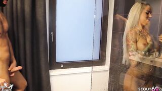 Slender German 18 Anni gets Boned and Facial after Shower