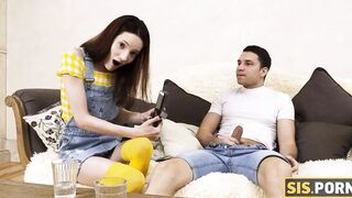 SISPORN. Smart bro tricks petite stepsister inside taboo sex