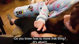 FATHER WATCHING THE SIMPSONS WITH HIS DAUGHTER & BONER