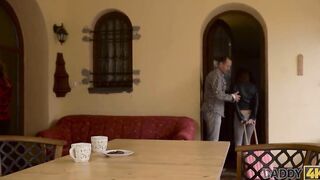 DADDY4K. Stepsisters from Italy have sex with stepmom’s new boyfriend