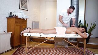 British milf Ava Koxxx Devoured Masseur's Penis and She Squirts All Over it