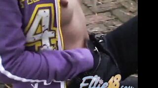 Ellie 18 year old loves Outside Finger Fucked