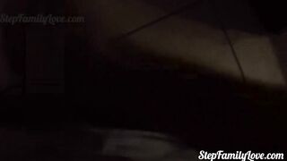 Stepdad spies on step-daughter masturbating then walks in the room and offer her dick for a very incredible oral sex