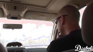 3 Way With Blonde & Dark Haired Swallowing Penis - Diabolic