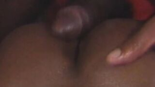 Turned On african bro gets his asshole licked from behind