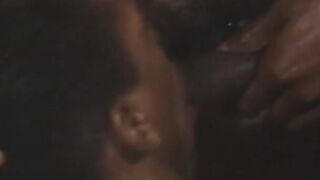 Turned On african bro gets his asshole licked from behind