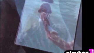 Bug melons Latin milf Karin Taylor posed totally nude after Hot swimming