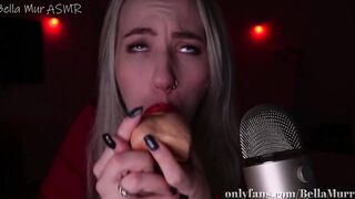 Bae hoe with red lipstick on is hungry for a long facial