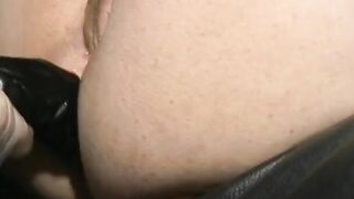 Stud ride strap on cock after getting his penis squeezed