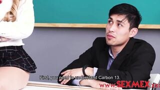 SARA BLONDE - TEENAGER FUCK INSIDE THE CLASSROOM BY PROFESSOR