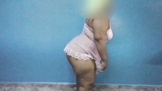My ex-wife's mother started dancing inside panties and filmed her, when she realized she began to posing, my mother-into-law was even masturbated for me.