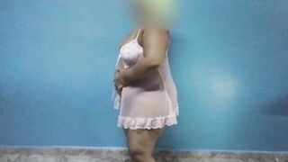 My ex-wife's mother started dancing inside panties and filmed her, when she realized she began to posing, my mother-into-law was even masturbated for me.