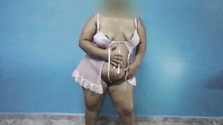 My ex-wife's mother started dancing inside panties and filmed her, when she realized she began to posing, my mother-into-law was even masturbated for me.