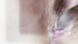 Cumming on Glass Sex Toy