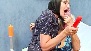 Dyke grannies bring each other to orgasm